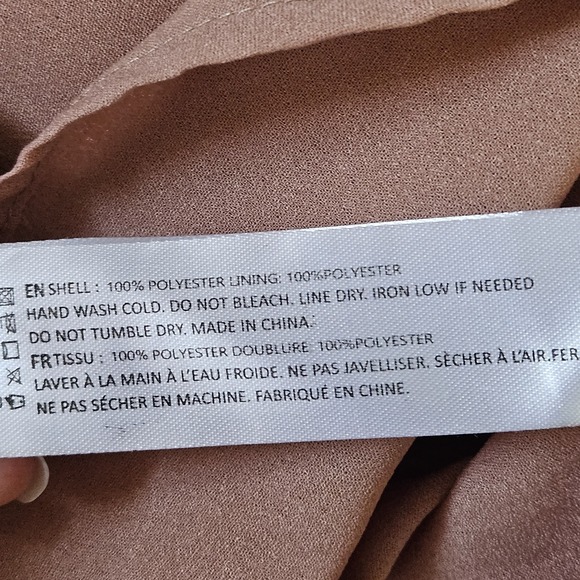 En Saison Dress S Nella Chiffon Tiered Floral Mini Lined Babydoll‎ Mauve Peasant - Picture 15 of 16